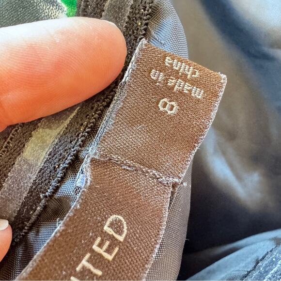 Vintage Y2K The Limited Grey Green Floral Strapless Dress Womens 8 Mini - Picture 9 of 11